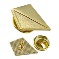 Cheap custom gold lapel pin military clutch back